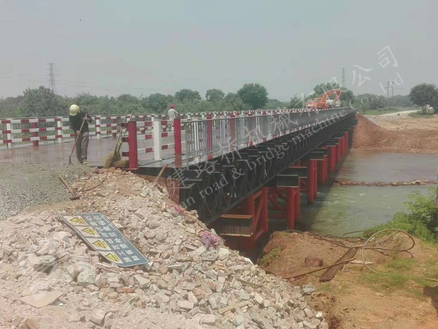 Flood resistant steel bridge restoring road access in Ganzhou Jiangxi