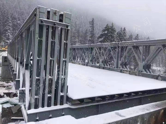 Sichuan Tibet weather resistant steel bridge in snowy high altitude area