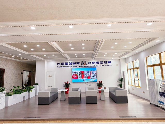 Bridge engineering company reception area for steel truss bridge project services
