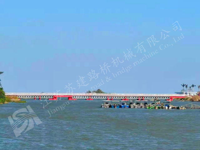 Corrosion-resistant Bailey bridge for Longmen cross-sea construction