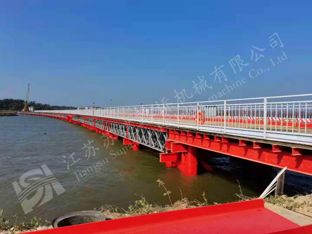Guangxi Qinzhou Longmen temporary steel bridge over coastal waters